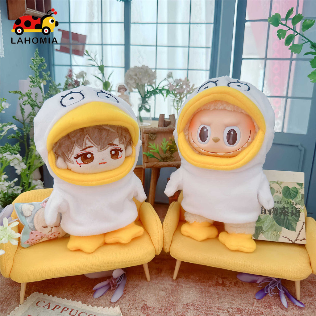 Lahomia ชุด labubu macaron 17 ซม. น้ํายาเปลี่ยนผ้าประติมากรรมทรายขนาด 15 ซม. ที่สมบูรณ์สําหรับผู้เริ่มต้น