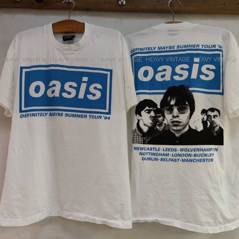 （hot） OASIS เสื้อทัวร์ ป้าย USA วินเทจ วงร๊อค โอเอซิส heavy vintage shirt S-5XL ผ้าฝ้ายแท้ 100% cotton100% S-5XL