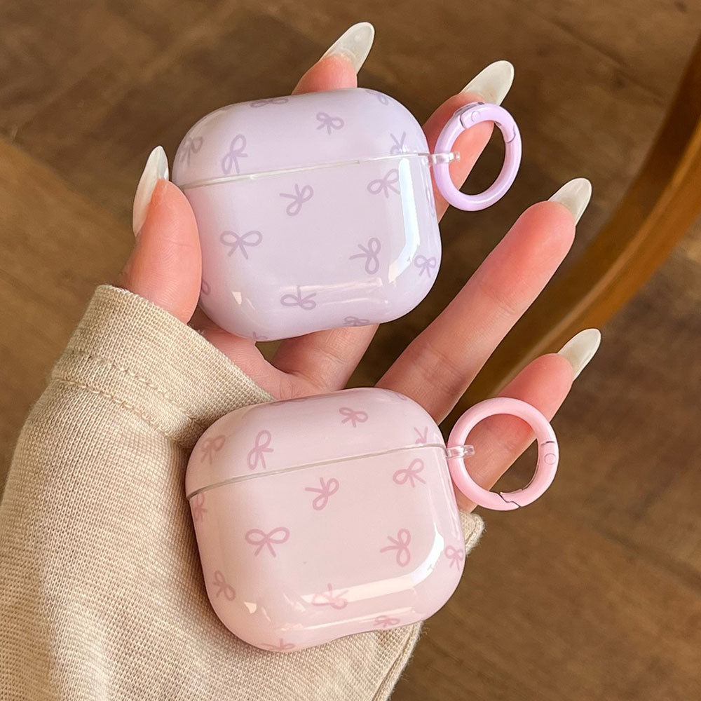 BowKnot สาวป้องกันกรณีสําหรับ Airpods Pro 3 4 Pro 2 TPU ผิวนุ่มกันกระแทกกรณีออกแบบสําหรับ Airpods Pro2 หูฟัง