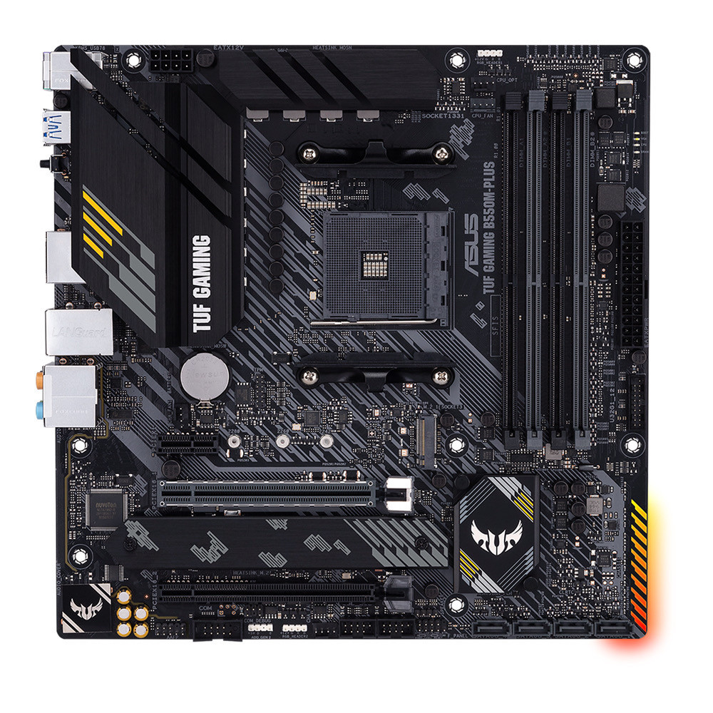 เมนบอร์ดคอมพิวเตอร์สำหรับเล่นเกม ASUS ROG Strix B550M PLUS สำหรับ CPU รุ่นที่ 1-5