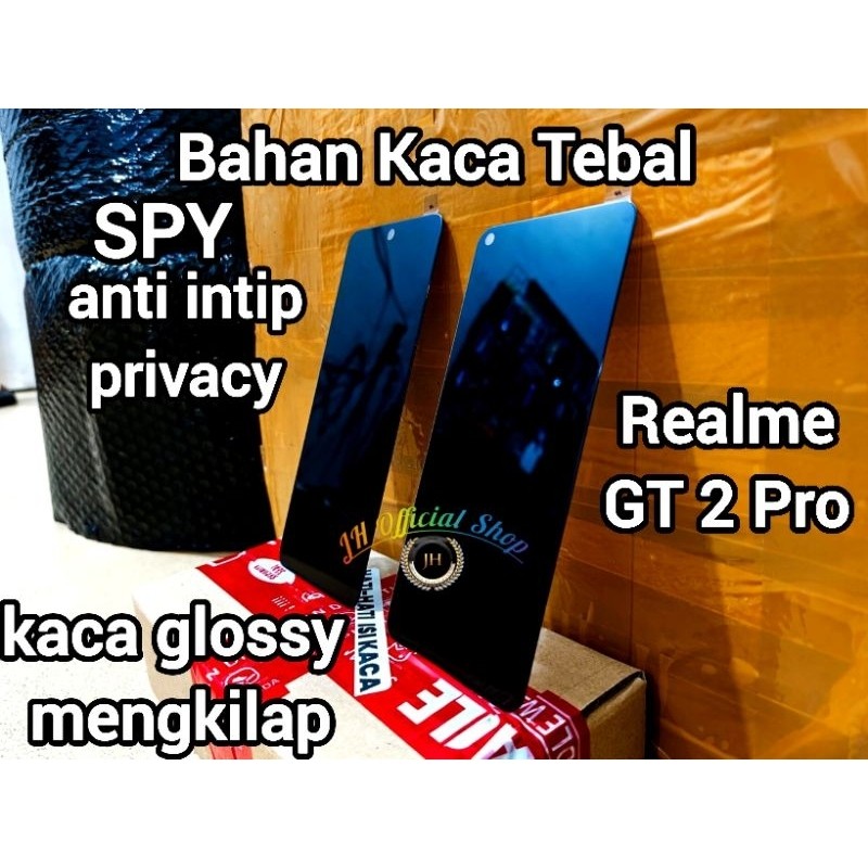 [SDW] pekanbaru/ANTI-SCRATCH THICK GLASS REALME GT 2 PRO TEMPERED GLASS ANTI-TIP SPY PRIVATE