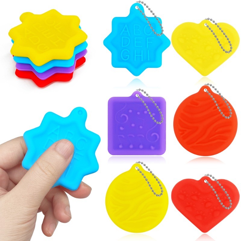 5 ชิ้น Fidget ของเล่น Sensory หินสําหรับ Textured Soft Worry หินสําหรับออทิสติก Calming Fidget ความเครียดของเล่นสําหรับนักเรียนความวิตกกังวลบรรเทา