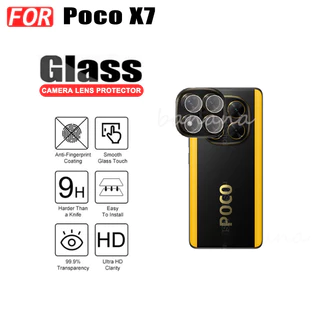 Poco X7 5Gคลุมทั้งหมดฟิล์มกระจกนิรภัยสําหรับ PocoX7 X7 Pro X6 X6 Pro Poco C75 C65 C61 ป้องกันหน้าจอ + กระจกเลนส์กล้อง