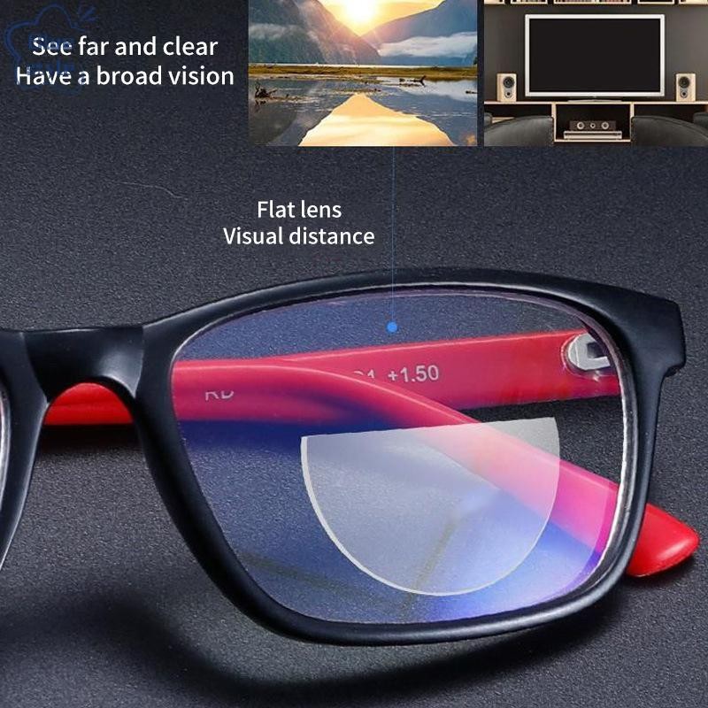 Bluestyle 2PCS 1.0-3.5 ซิลิโคนเหลว Bifocal เลนส์อ่านหนังสือ Stick-on Presbyopic เลนส์ขยายReusable Bifocalเลนส์ใหม่