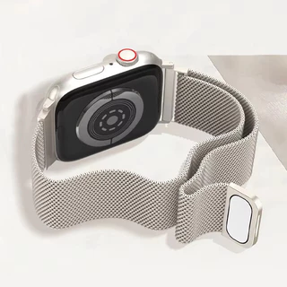 สายรัดสแตนเลส Milanese for IWatch Apple Watch Ultra 3 2 49 มม Series 11 10 9 8 7 46 มม 42 มม 41 มม 38 มม 40 มม 45 มม