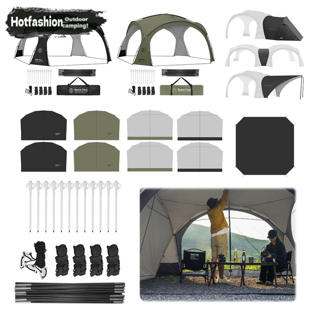 Camping Dome Shelter PU3000MM กันน้ํากลางแจ้งบังแดด Canopy สําหรับ Backyard