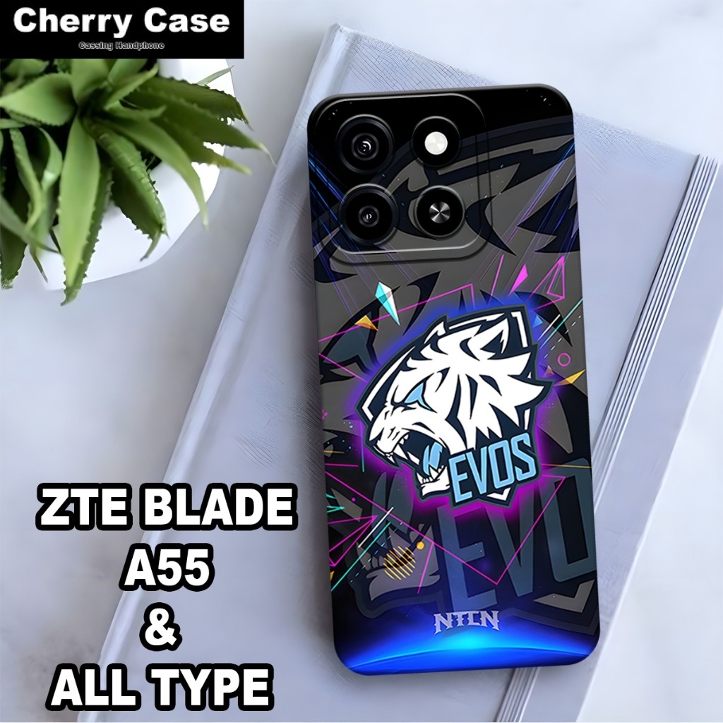 Ac37/softcase Procamera Hp ZTE BLADE A55 2024 แฟชั่นกรณี Evoss โทรศัพท์มือถือป้องกันกรณี Cherry Acc
