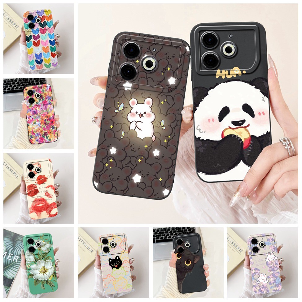 สําหรับ Techno Pova 6 Neo 4G เคสโทรศัพท์สําหรับ Tecno Pova 6 Neo กรณีกันกระแทกแมวน่ารัก Panda กระต่า