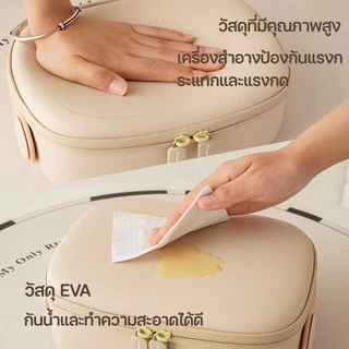 กระเป๋าจัดแต่งหน้ากันน้ำ ขนาดใหญ่ EVA สไตล์เกาหลี ช่องเปิดขนาดใหญ่ จุของได้เยอะ แบบพกพา หรูหรา