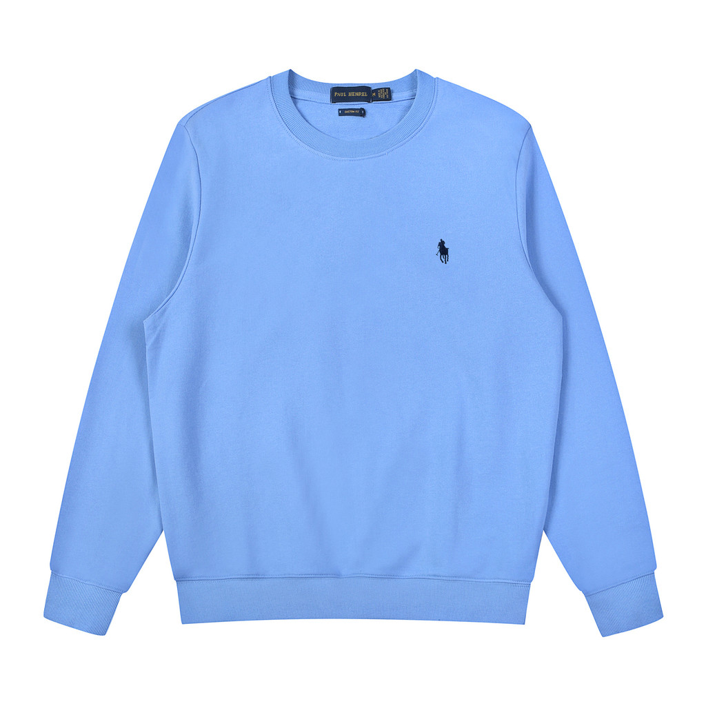 4EMK Ral * h * L ** n ฤดูใบไม้ร่วงฤดูหนาว Original Label Paul Pony Label เสื้อกันหนาวผู้ชายรอบคอแขนย