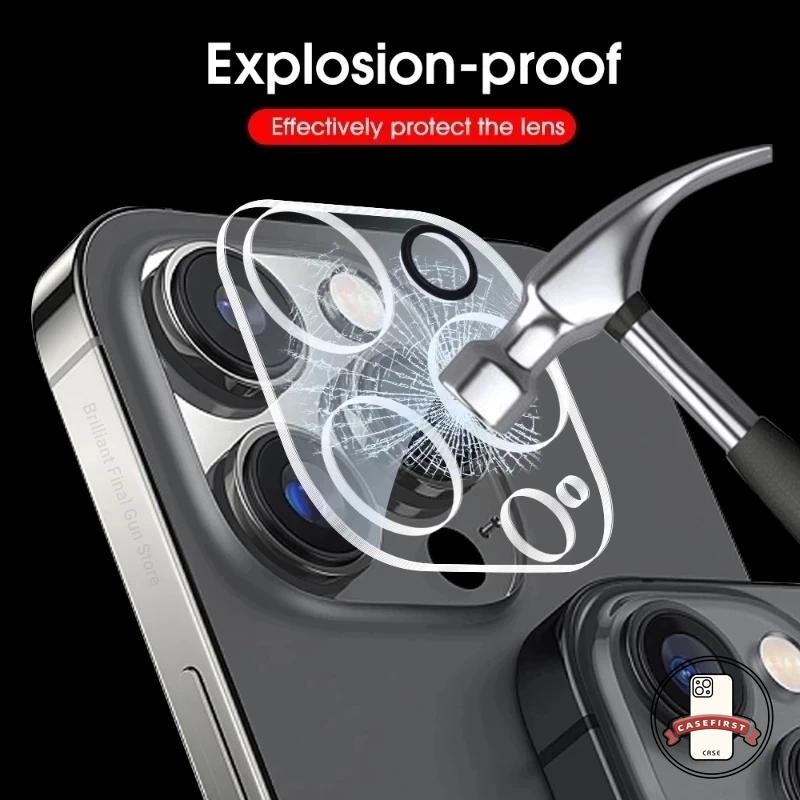 ตัวป้องกันเลนส์ 9H กระจกเทมเปอร์วงกลมกล้องปกป้องหน้าจอสำหรับ IPhone 11 16 15 13 12 14 Pro Max 15 14 16 Plus 13 12 Mini - รูปที่ 3