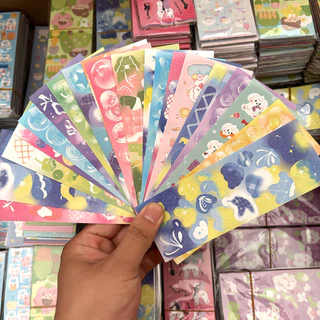 100 ชิ้น Kawaii สติกเกอร์เลเซอร์ไม่มีซ้ําน่ารัก DIY วัสดุคู่มือ Collage นักเรียนตกแต่งเด็กโรงเรียน Supply เครื่องเขียน