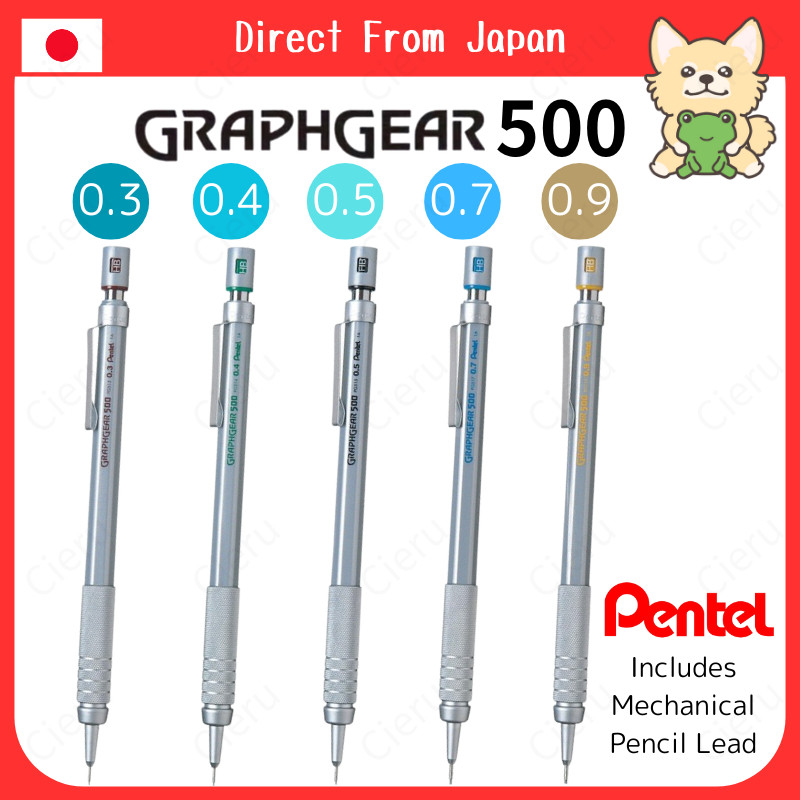 Pentel Graph Gear 500ดินสอกด0.3มม./0.4มม./0.5มม./0.7มม./0.9มม.