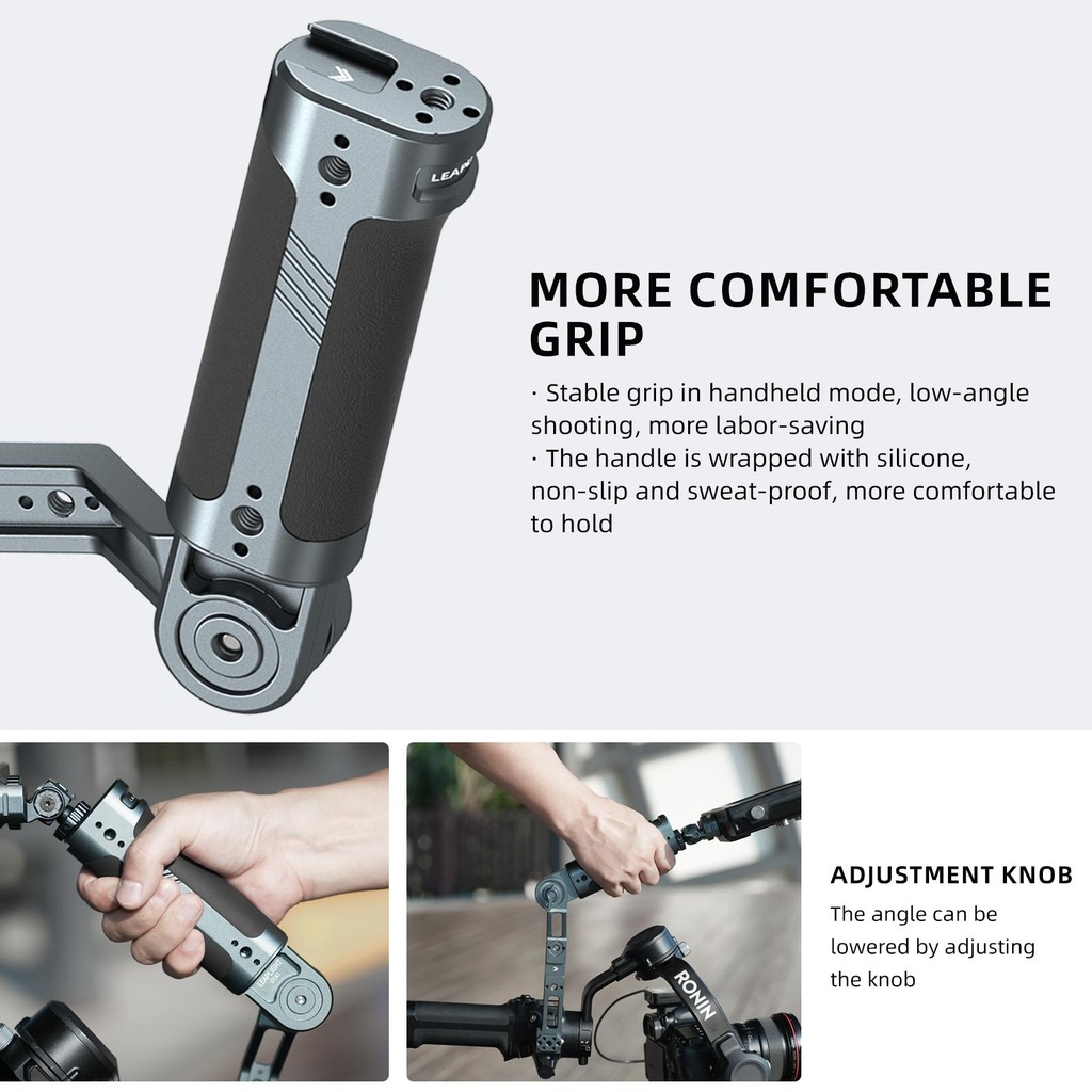 โลหะปรับสลิง Handgrip Gimbal Handle ใช้งานร่วมกับ DJI RS4 PRO RS3 RSC2 Mini Stabilizer Ergonomic Grip