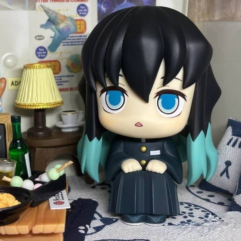 10 ซม.Demon Slayer Action Figure Tokitou Muichiro Tomioka Giyuu อะนิเมะคอลเลกชันรูปตุ๊กตาของเล่นรถเด
