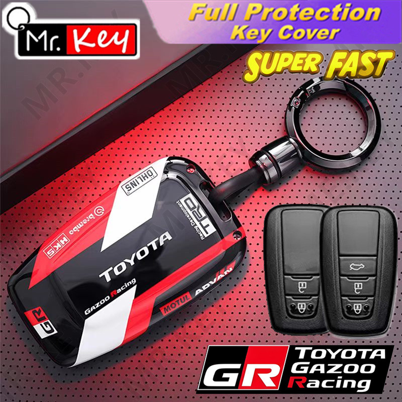 【Mr.Key】TOYOTA TRD GR Sport Key Shell สําหรับ Prius Camry Corolla C-HR CHR RAV4 Prado 2018 2022