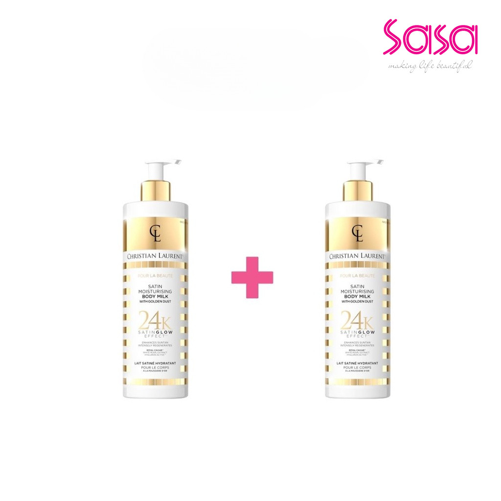 CHRISTIAN LAURENT Satin Moisturizing Body Milk with Golden Dust (350ml/350ml x2pcs)