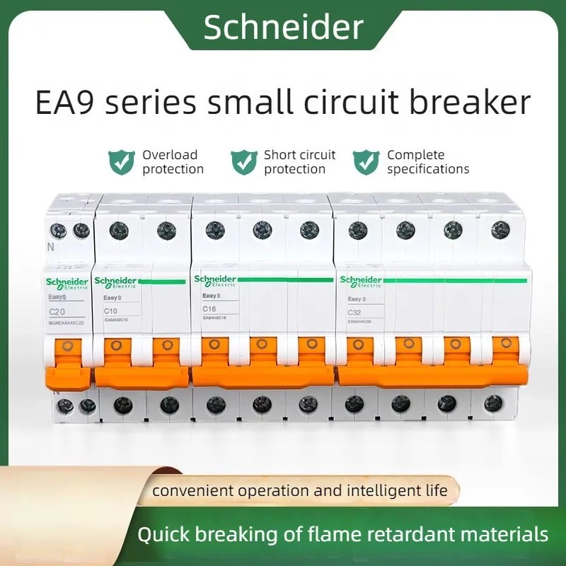 Schneider Easy9 EA9AN EA9 1P 1P+N 2p 3p 4p C ประเภทไฟฟ้า Mini Circuit Breaker AC 6A ~ 63A Micro-Brea