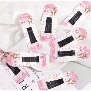 S0517 แผง10ชิ้น x กิ๊บหนีบผมสีดำ กิ๊บกลัดผม พร้อมส่ง กิ๊บดำ กิ๊บนักเรียน กิ๊บเก็บผม กิ๊บรวบผม