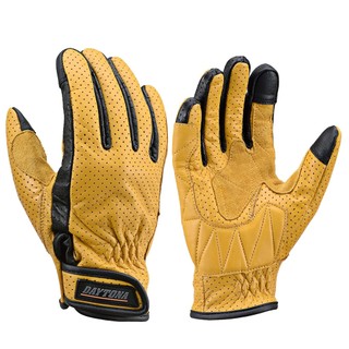 Daytona HBG-129 Motorcycle Gloves - Summer, Mesh, Leather, Smartphone Compatible, Cowhide, Stylish & Durable!