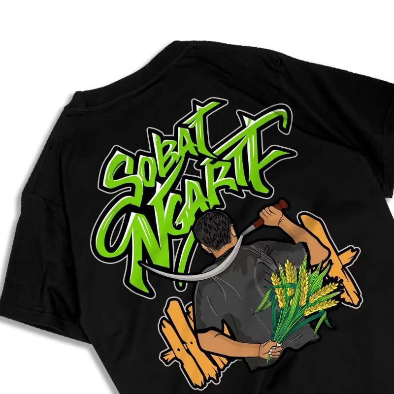 HIJAU [KK] เสื้อยืด Green Friend Ngarit // Millennial Mens Womens Distro T-Shirt