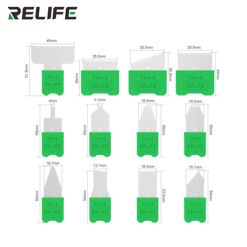 เครื่องมือถอดชิ้นส่วน Relife TD1 Pro 12in1 เครื่องมือถอดชิ้นส่วนมัลติฟังก์ชั่นโทรศัพท์มือถือหน้าจอ