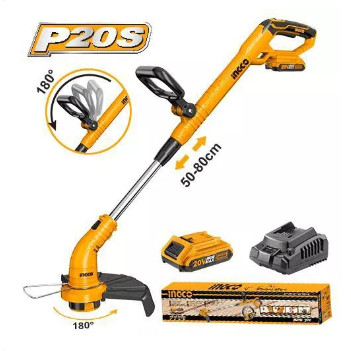 INGCO เครื่องตัดหญ้าไรสายแบบเอ็น 20V รุ่น  CGTLI20301 เครื่องตัดหญ้าไร้สาย