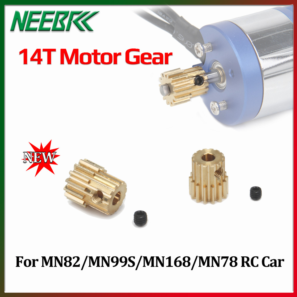 Neebrc มอเตอร์ Pinion เกียร์ 14T โลหะ Pinion มอเตอร์เกียร์สกรูสําหรับ MN82/MN99S/MN168/MN78 Rc รุ่นร
