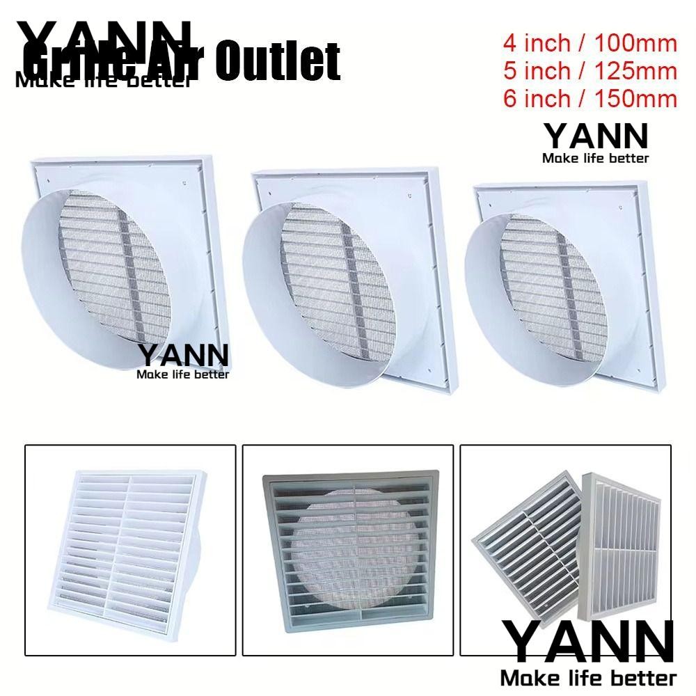 Yan1 1 ชิ้น Fresh Air Exhaust Outlet, Pipeline ระบายอากาศ Grilles ฝาครอบ Grille Air Outlet, ผนังเพดานพลาสติกสีขาวเครื่องปรับอากาศ Outlet