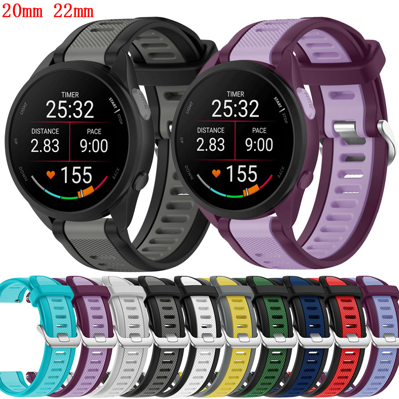 สายนาฬิกาซิลิโคนสําหรับผู้เบิกทาง Garmin 165 245 645 255S 255 265S 265 Venu SQ 2 3 2S 3S สายรัดข้อมือสร้อยข้อมือ Venu 2 Plus Band
