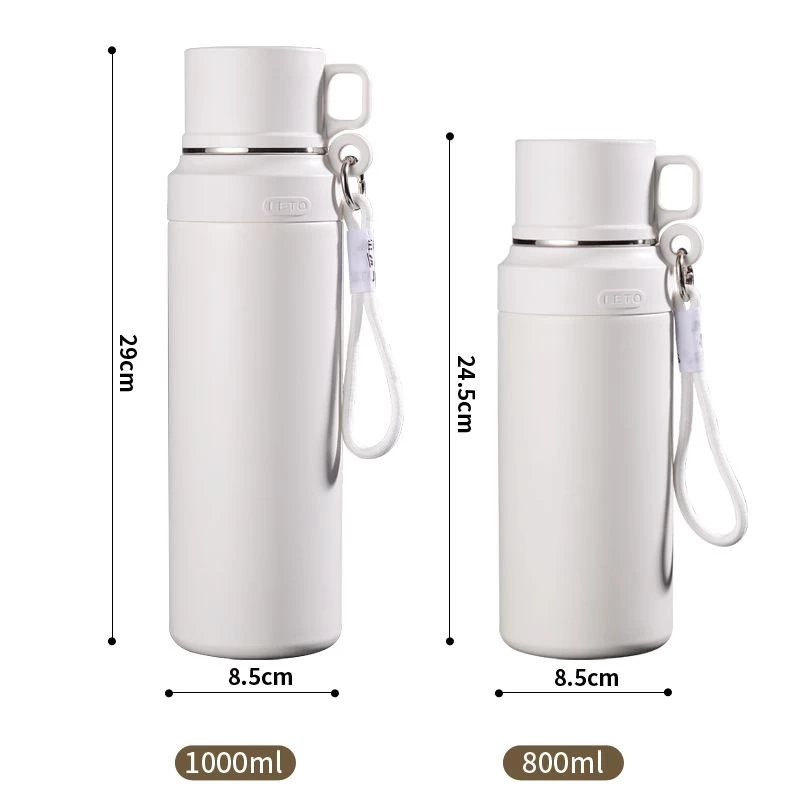 【ALLEN】กระติกเก็บอุณหภูมิสแตนเลส 316 ความจุ 800/1000ml เก็บร้อน-เย็น 48 ชม. ฝาปิด 2-in-1 มีตะแกรงชงชา สายสะพาย 2 สี thumbnail 10