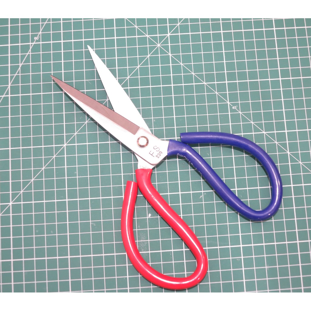 MERAH กรรไกรกบ FS 230/FS230 - กรรไกรตัดผ้า - แดง น้ําเงิน