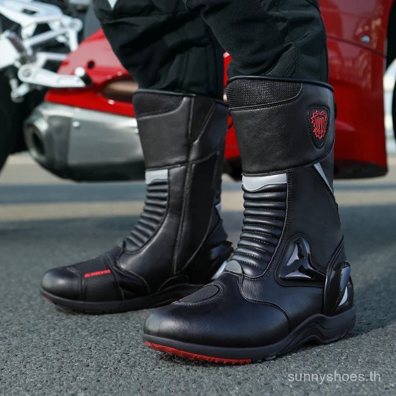 Motorcycle Boots Men's Breathable Motocross Riding High Boots Anti Slip Wear-Resistant Motos Trainin
