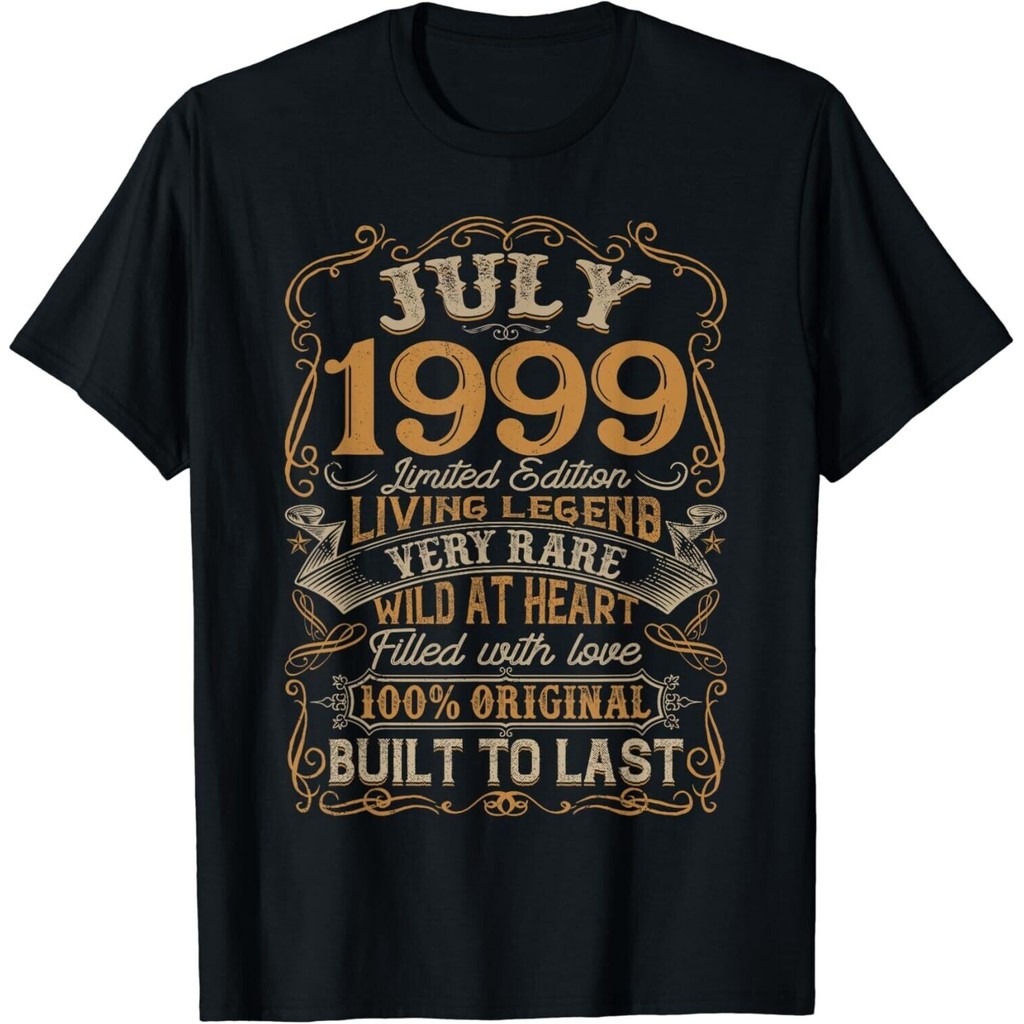 Vintage กรกฎาคม 1999 Born In 1999 Bday Party เครื่องแต่งกายเสื้อยืด