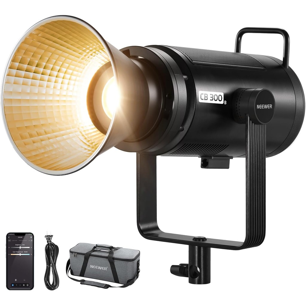 NEEWER CB300B 320W Bi Color COB ไฟวิดีโอ LED ต่อเนื่องพร้อมการควบคุม APP/2.4G
