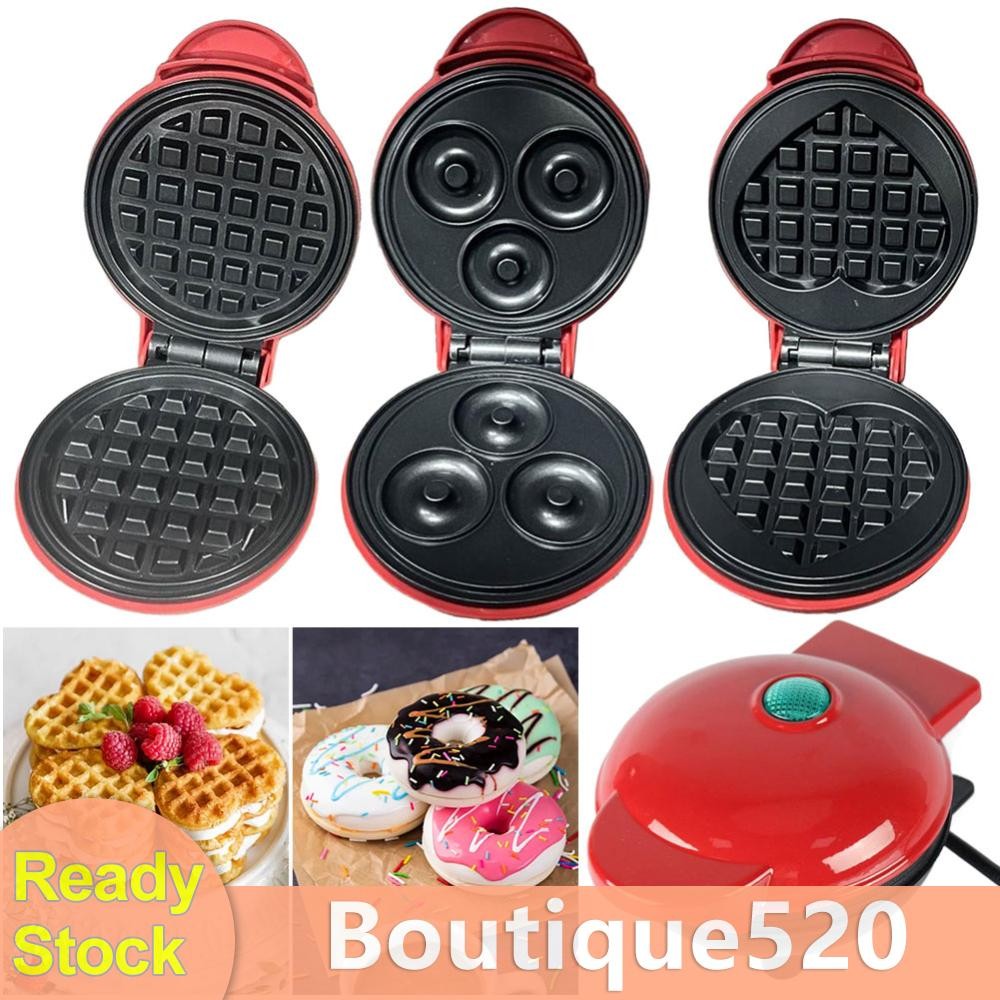 Waffle Iron Nonstick Waffle Mold เครื่องทําอาหารเช้าไฟฟ้าสําหรับเด็กและครอบครัว [boutique520.th]