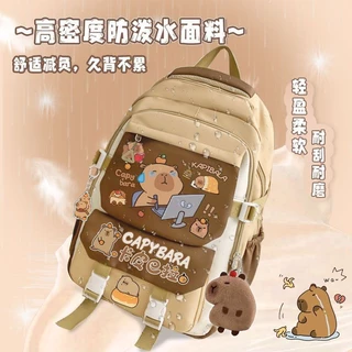กระเป๋าเป้ Kapibala น่ารักสำหรับเด็กชายและเด็กหญิง นักเรียนระดับประถมและมัธยม กระเป๋าเป้ความจุขนาดใหญ่ กระเป๋าสะพายคู่