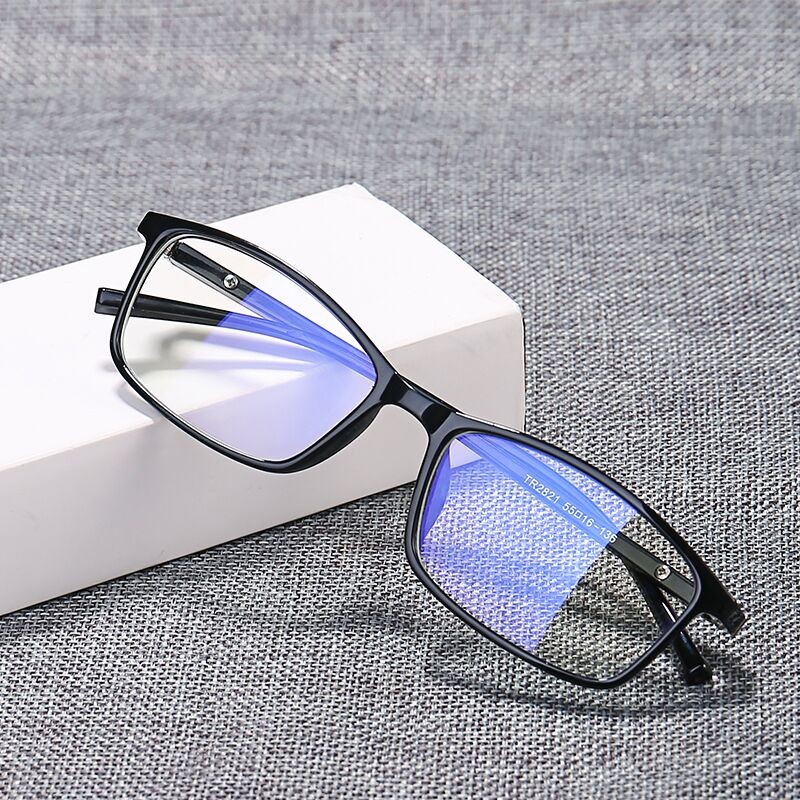 LUSEEN (พร้อมกล่อง) แว่นตาอ่านหนังสือสําหรับผู้หญิงผู้ชายป้องกันแสงสีฟ้าแว่นตาผู้หญิงผู้ชายสแควร์กรอ