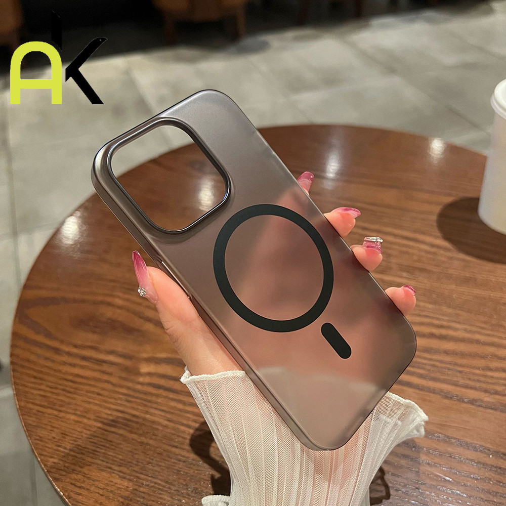 AK หรูหรา Slim PC Matte เคสโทรศัพท์แม่เหล็กสําหรับ iPhone 17 Air 16 15 14 13 12 11 Pro Max 15 Pro Max กันกระแทกปกแข็ง