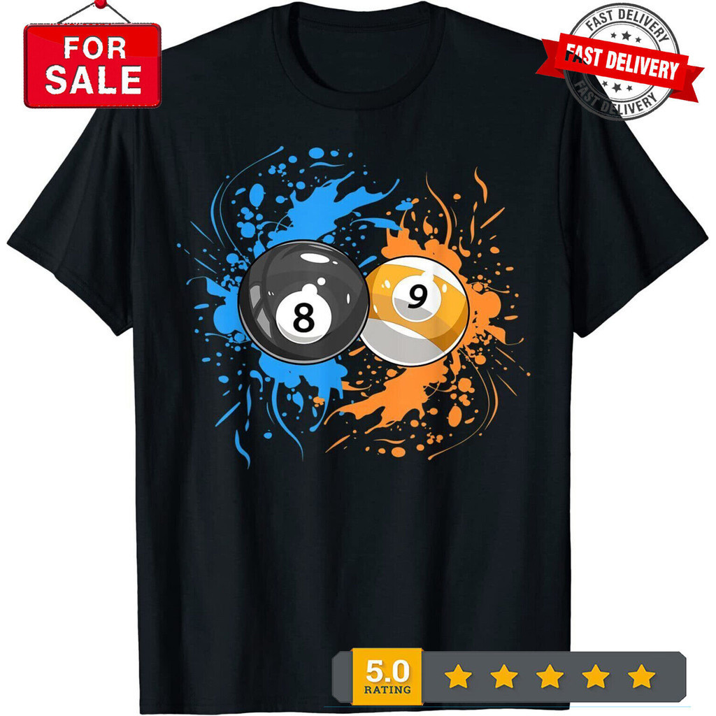 Cool Billiard Balls สําหรับ 8- Ball และ 9-Ball Player เสื้อยืดที่ดีที่สุด