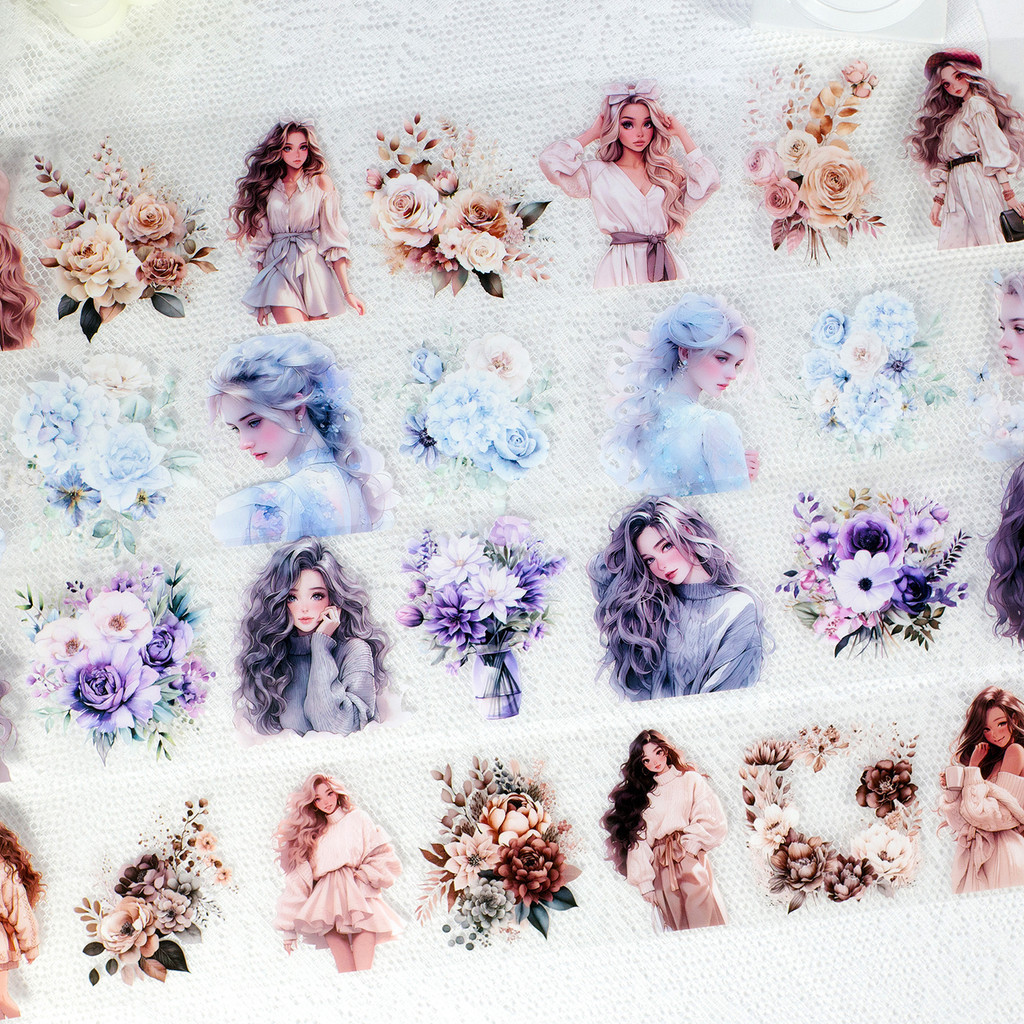 70 มม. * 2 ม. ดอกไม้ สัตว์เลี้ยง เทปตกแต่งอัลบั้มรูป DIY สมุดภาพ เครื่องเขียน สุนทรีย์ หัตถกรรม เทป