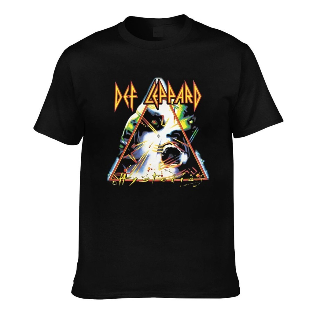 เสื้อยืด Def Leppard Hysteria สำหรับแฟนเพลงร็อก