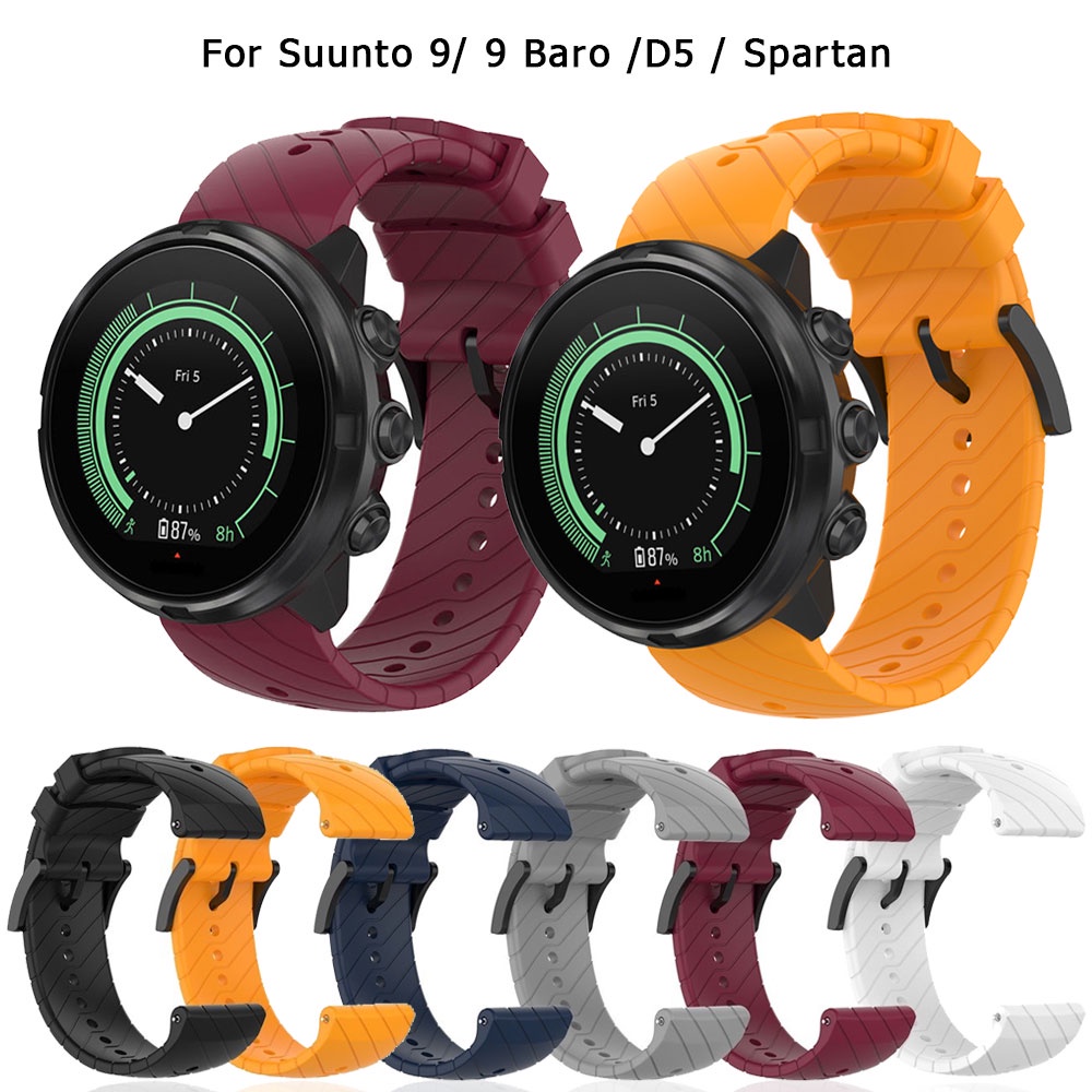 สายนาฬิกาข้อมือซิลิโคน 24 มม. สําหรับ suunto 9 Baro Spartan Sport Wrist HR Baro Smart Watch Band Bracelet For suunto 7 D5