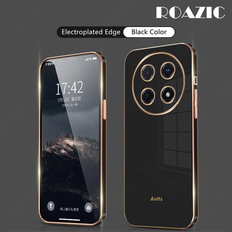 เคสโทรศัพท์สําหรับ Huawei Nova 13i 12i ตรง Electroplate ขอบปลอกซิลิโคนอ่อนนุ่มคลุมทั้งหมดป้องกันหรูหราฝาหลัง SYD01