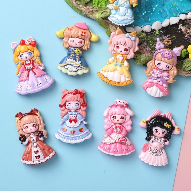 กาวเรซิ่น แฮนด์เมด ลายการ์ตูนเจ้าหญิง แวววาว diy สําหรับตกแต่งเคสโทรศัพท์