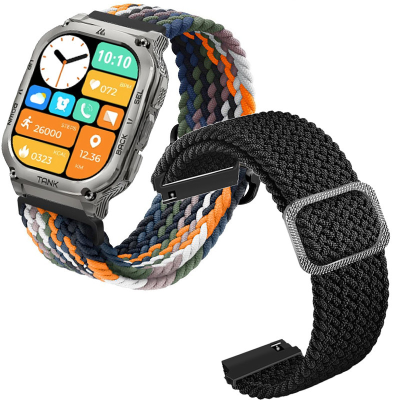 สายนาฬิกาข้อมือไนล่อนถัก ยืดหยุ่น ปรับได้ อุปกรณ์เสริม สําหรับ KOSPET TANK M3 Ultra Smart Watch