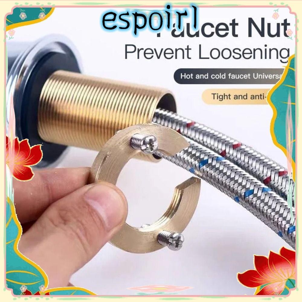 Espo 1 ชิ้นก๊อกน้ำทองเหลืองสแตนเลส Anti-Loose Nut เปิด Anti-Loose Nut Fastener