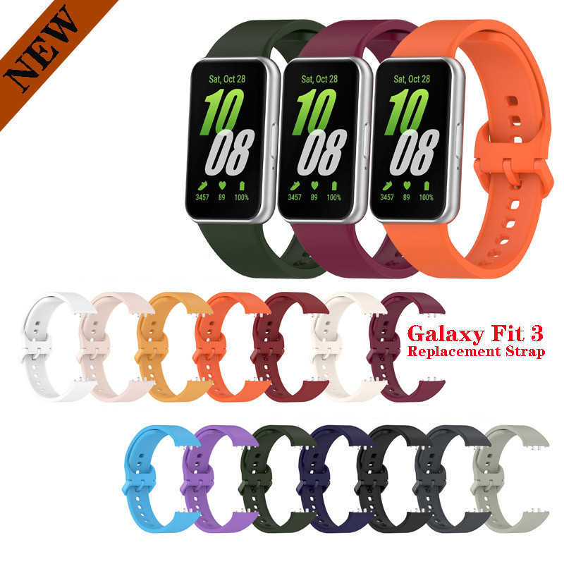 ใหม่ สายนาฬิกาข้อมือซิลิโคน แบบเปลี่ยน สําหรับ Samsung Galaxy Fit 3 Galaxy Fit3
