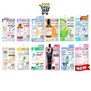 (1 ซอง) Clear Nose เคลียร์โนส BB Concealer/Black Mask/Solution Serum/Facial Cleanser/Dark Spot Serum/Acne Gel/UV 12 สูตร