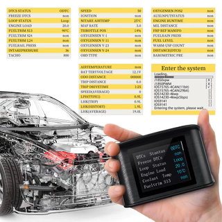 [เฉพาะรถยนต์หลังปี 2012] เครื่องสแกนเนอร์ P10 HUD Head Up Display Smart Digital Speedometer หน้าจอ LCD OBD 2